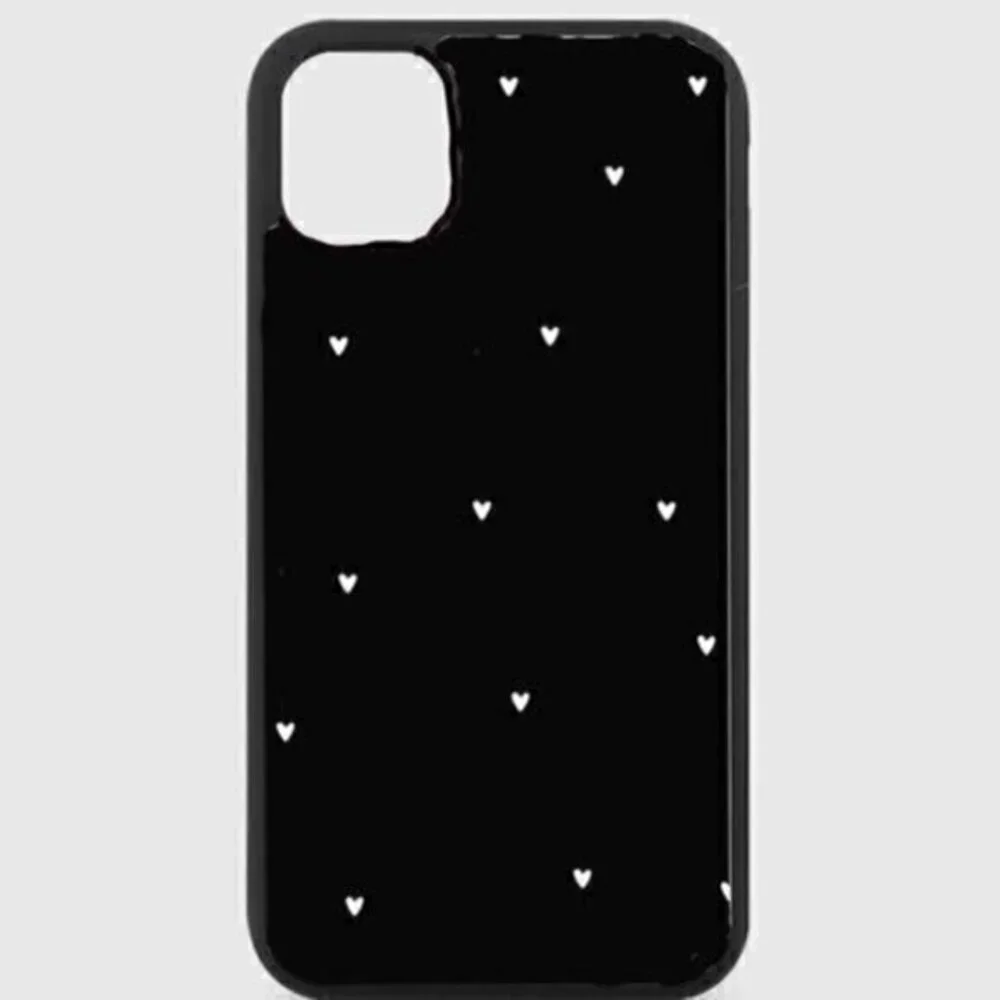 Black hearts phone case